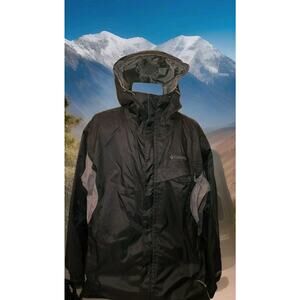 Columbia Men's OMNI-TECH Jacket Waterproof Black Size Large